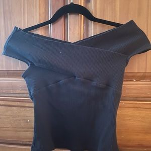 Lush black crop top